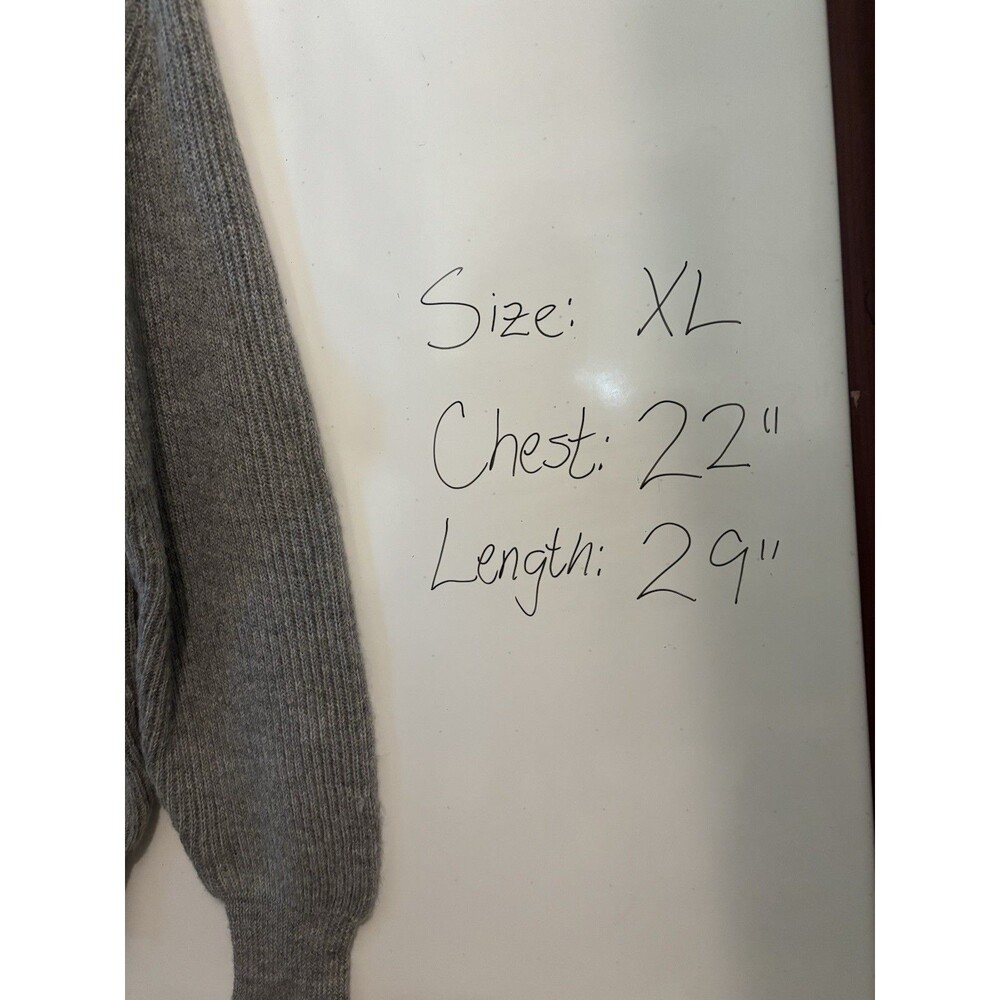 Chukka Men's Alpaca Waffle-Knit Collared Henley Pullover Sweater Gray XL - Picture 3 of 4